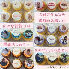 画像4: フォトアルバムカップケーキ6個セット☆選べる10色【写真/メッセージ/名前入り】 (4)
