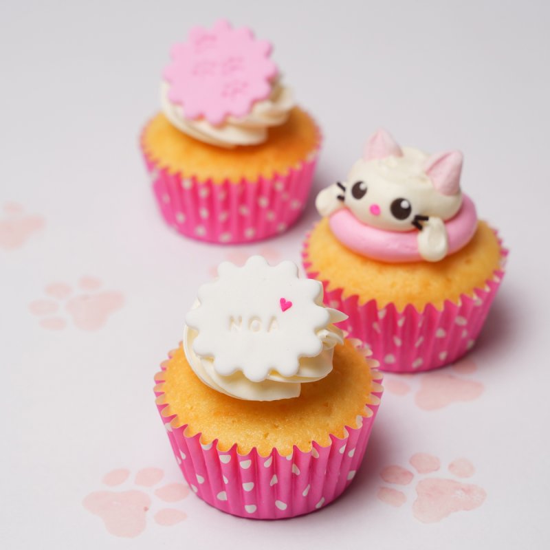 キャットカップケーキボックス（キュート｜12個｜バニラ＆チョコ）【2