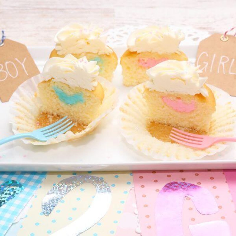 Gender Reveal Cupcakes Box（6個｜ジェンダー リビール） 7日後