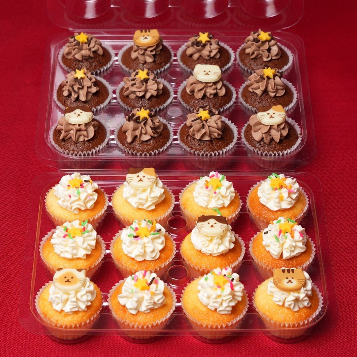 画像2: ミニキャットボックス(バニラ&チョコ24個) (2)