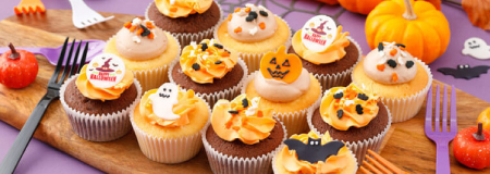 “ハロウィンカップケーキ"
