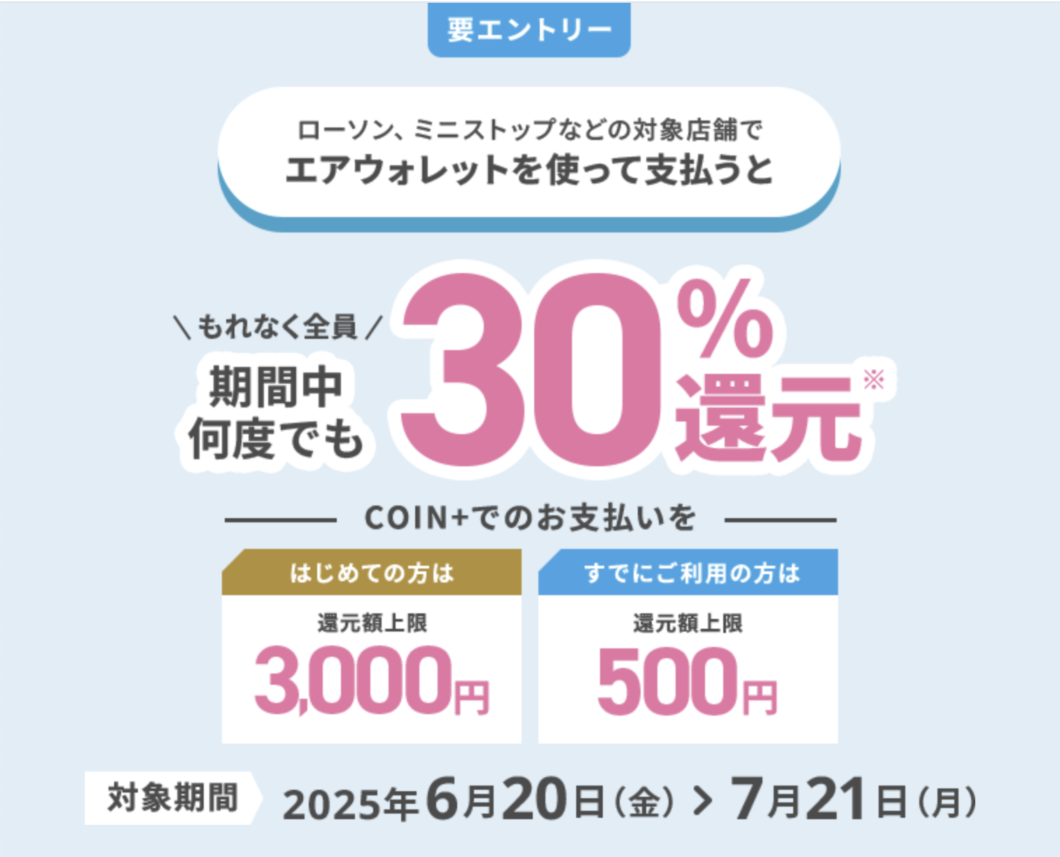 【2025年7月21日(月)まで】COIN+（エアウォレット）ユーザー様がお得にお買い物できる企画開催中！