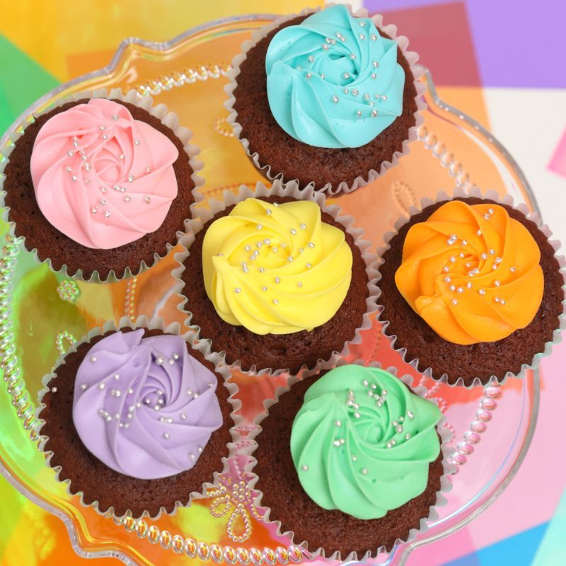 カラフルカップケーキボックス48個セット（6色 | カラーチョコ